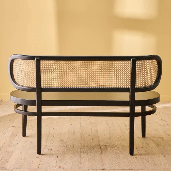 Halia Teak Wood & Cane Bench