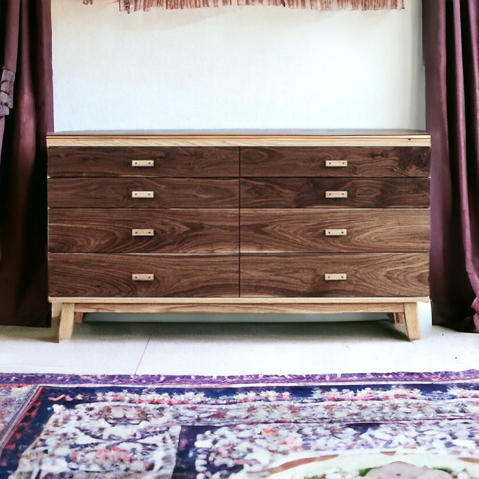 Helene Walnut & Oak Wood Chest of Drawers