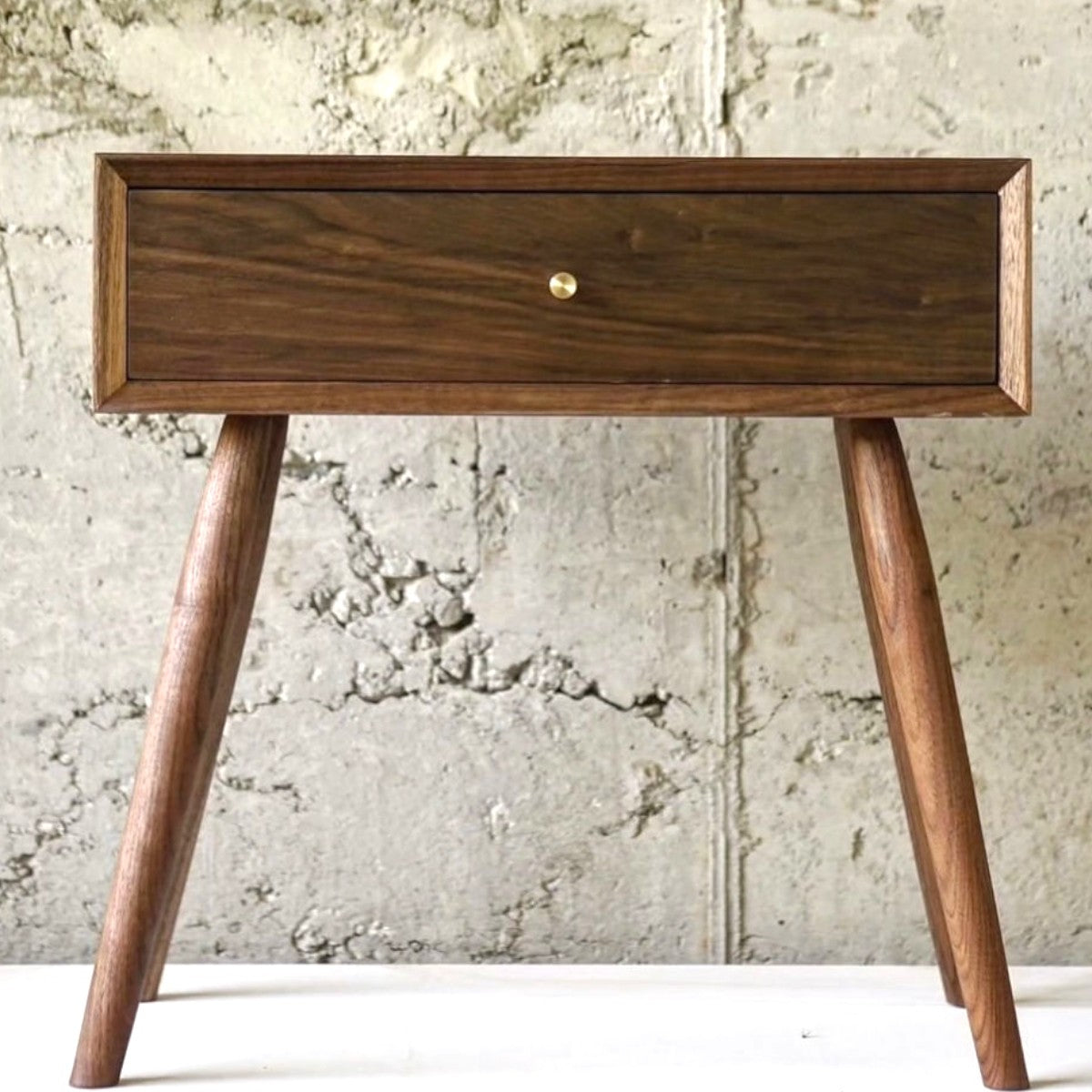 Henry Walnut Wood Bedside – Nismaaya Decor