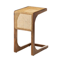 Jace Teak Wood & Cane Side Table