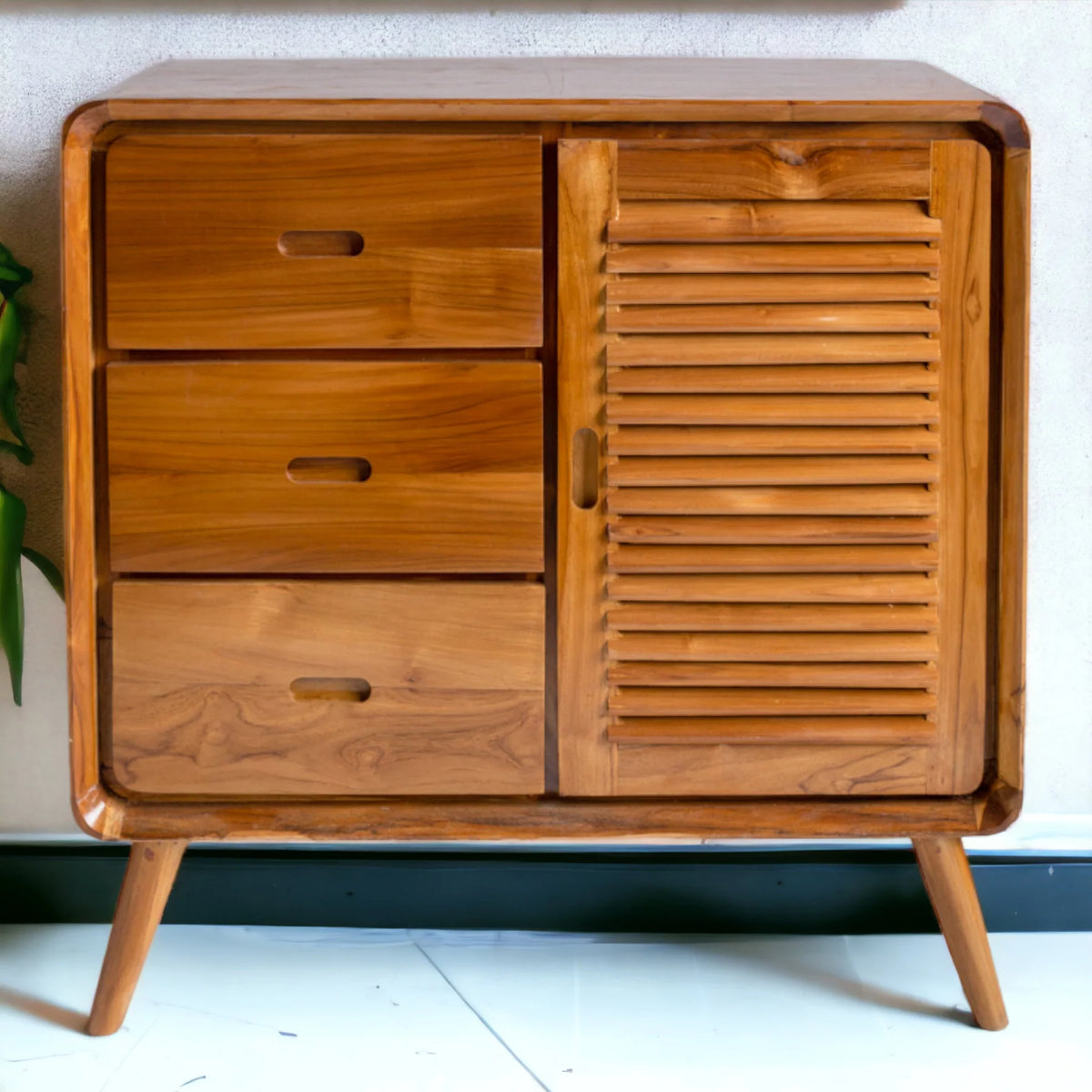 Jacoba Teak Wood Chest of Drawers 1