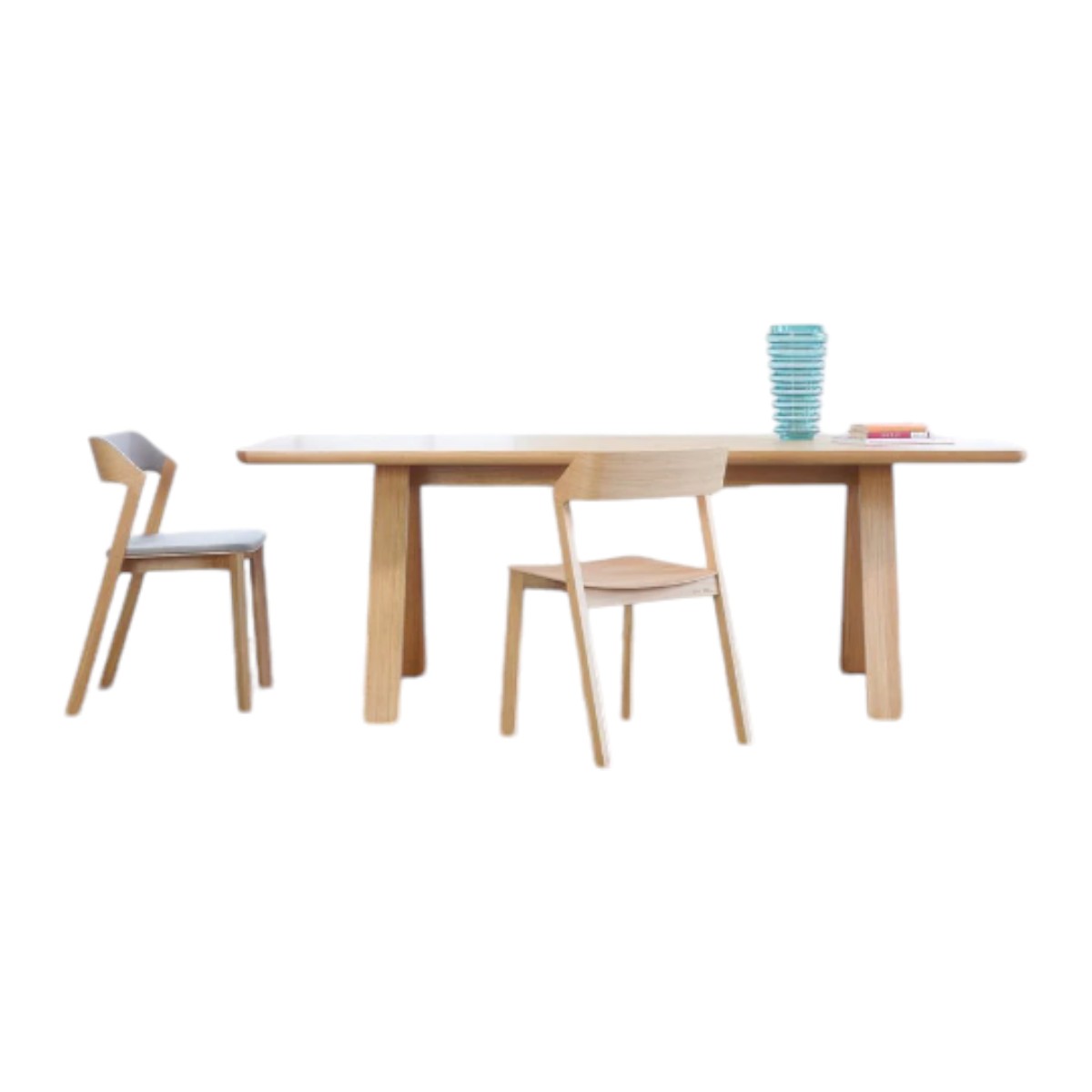 Jaslene Oak Wood Dining Table