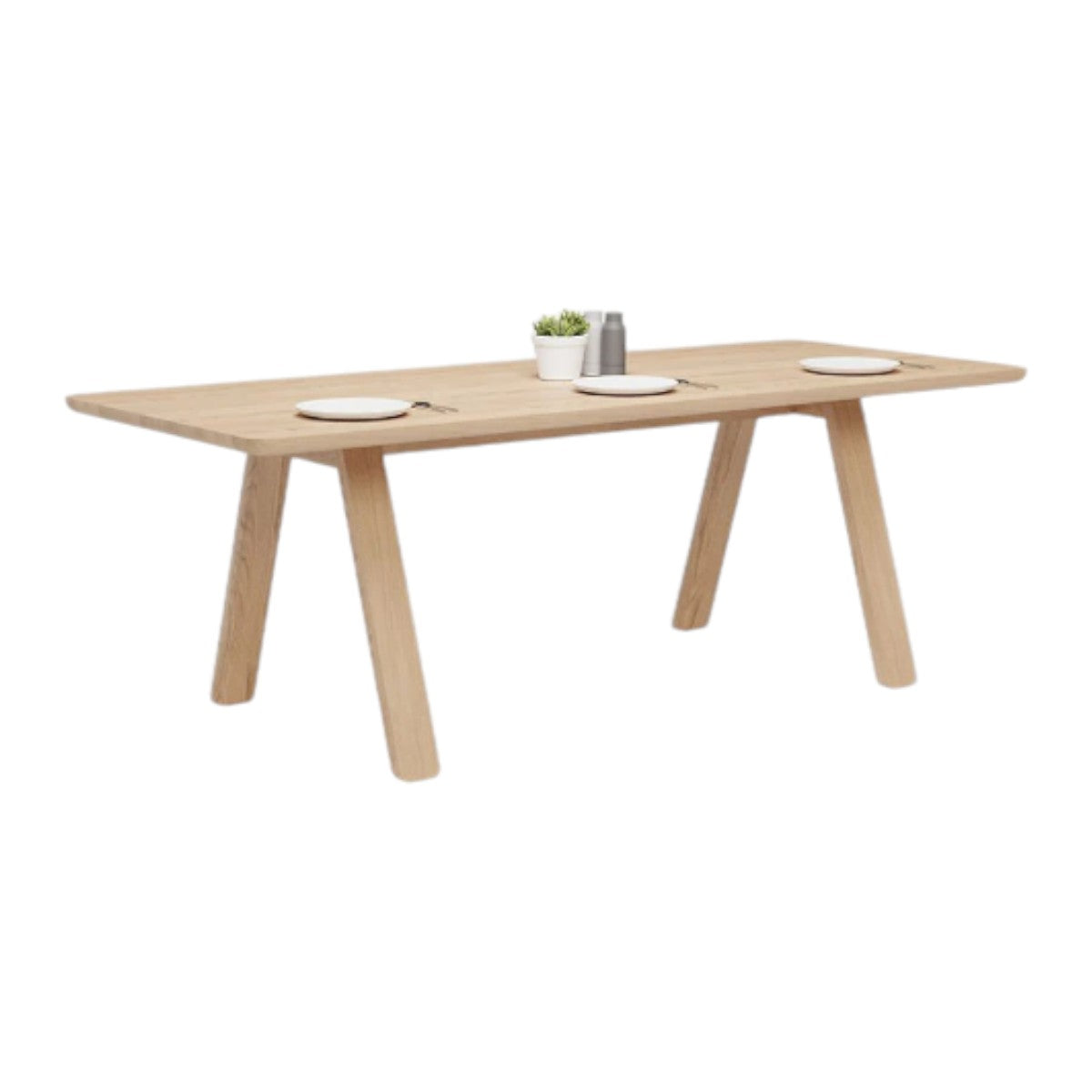 Jaslene Oak Wood Dining Table