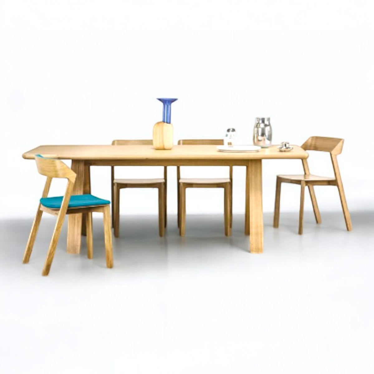 Jaslene Oak Wood Dining Table