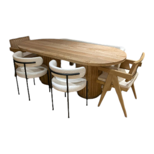 Javon Oak Wood Dining Table