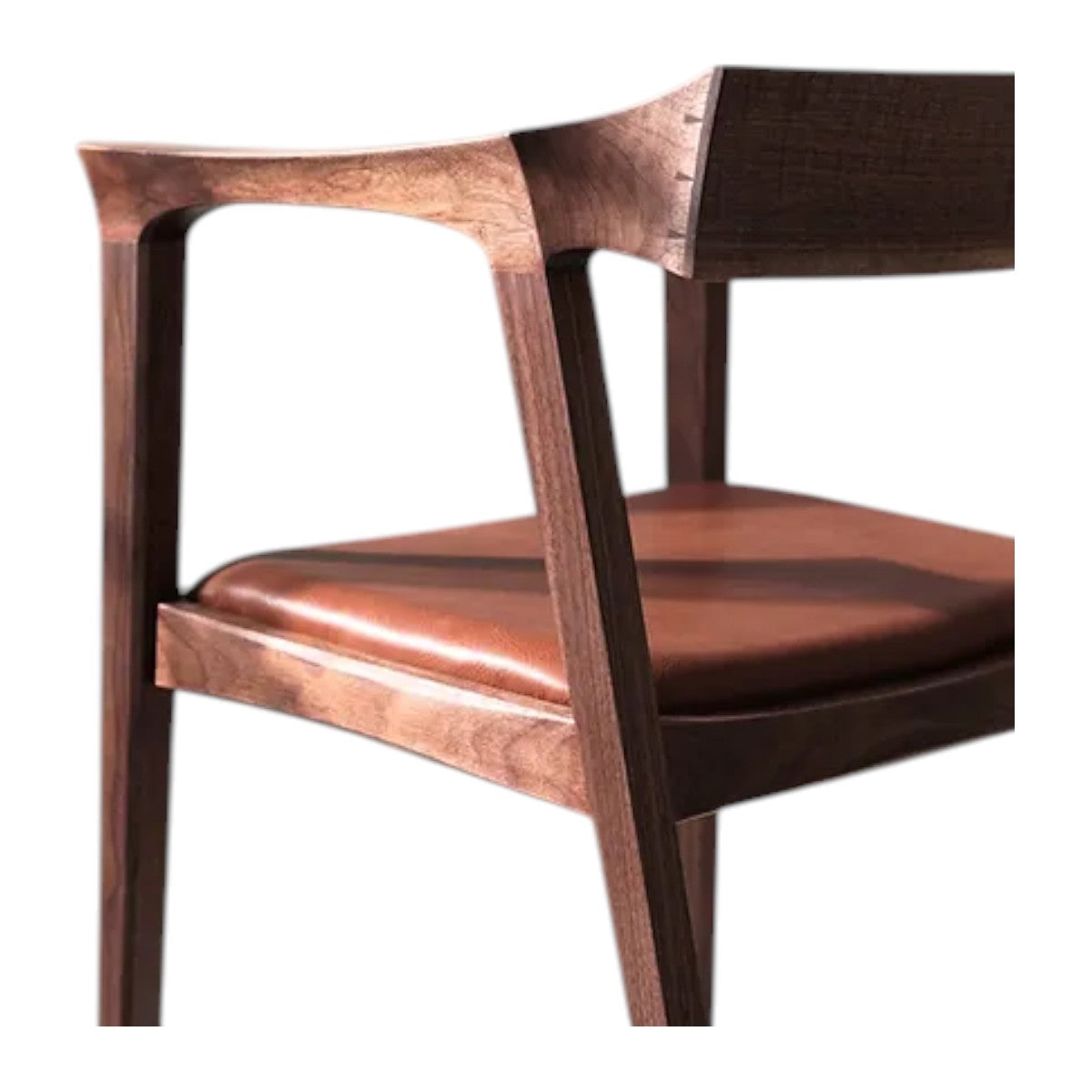 Jonas Walnut Wood Arm Chair – Nismaaya Decor