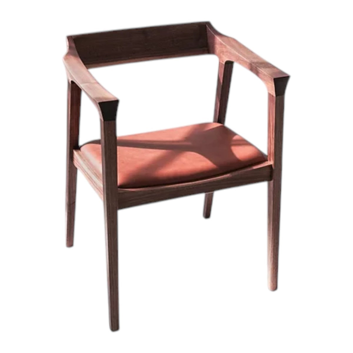 Jonas Walnut Wood Arm Chair – Nismaaya Decor