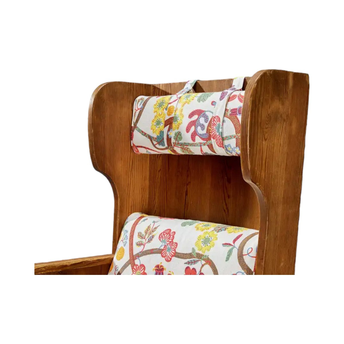 Kimn White Oak Wood Lounge Chair