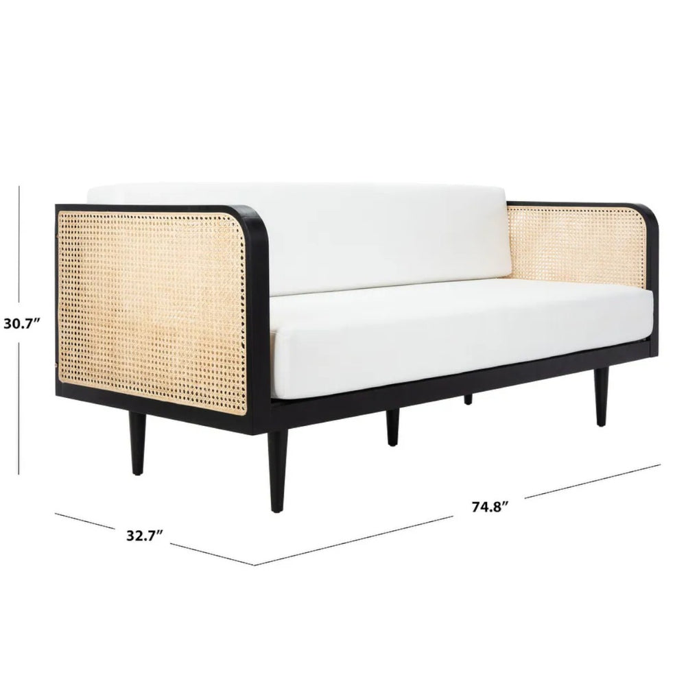 Lia Teak Wood & Rattan 3 Seater Sofa – Nismaaya Decor