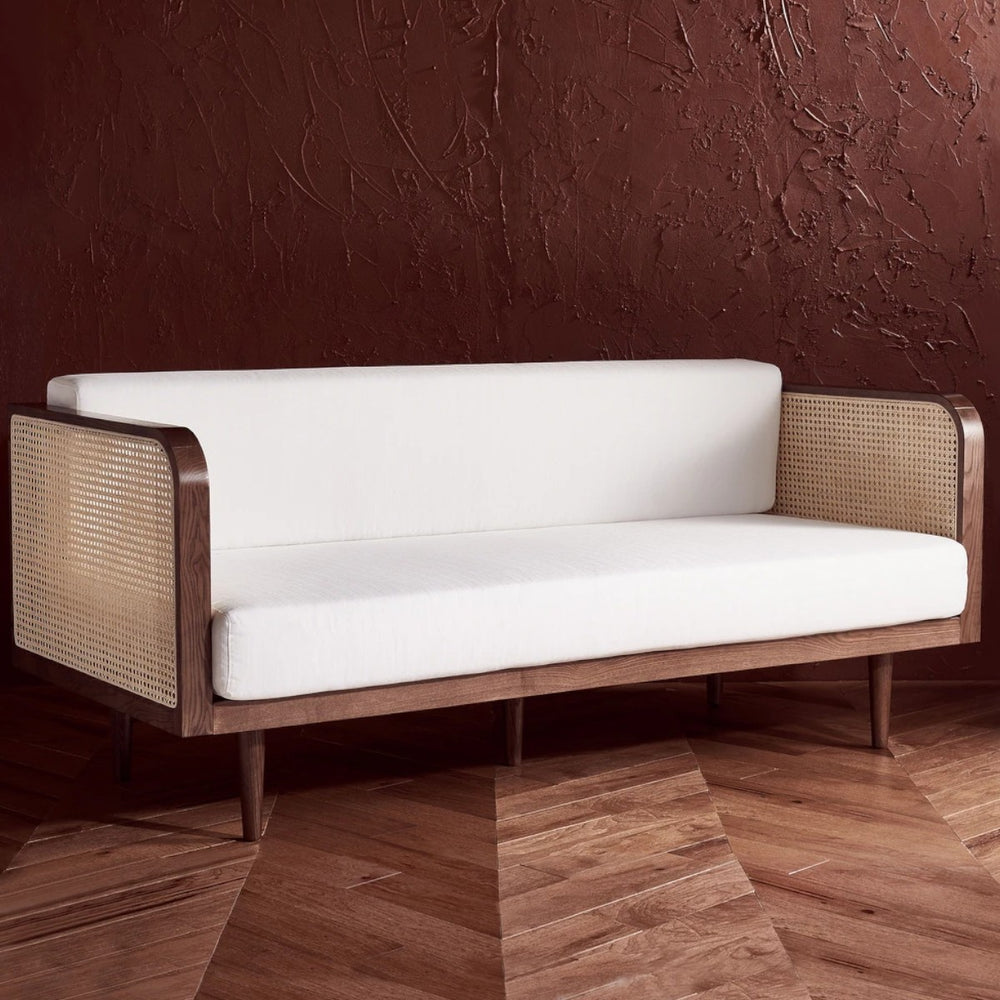 Lia Teak Wood & Rattan 3 Seater Sofa – Nismaaya Decor