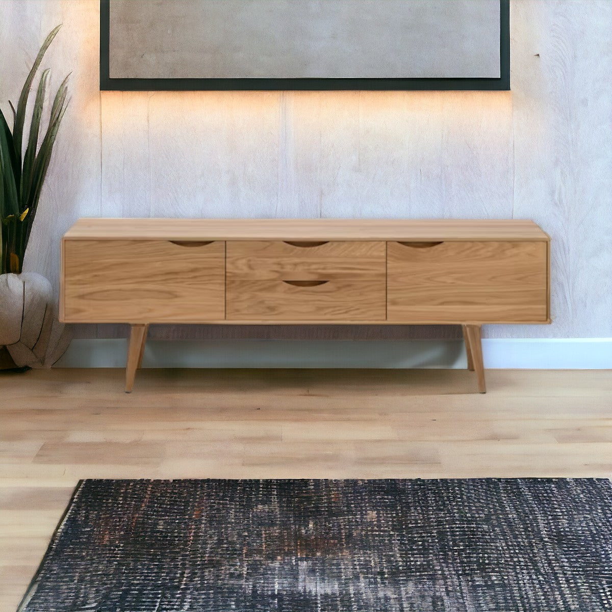 Malle Oak Wood TV Unit 1