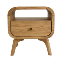 Manrico Oak Wood Bedside 3