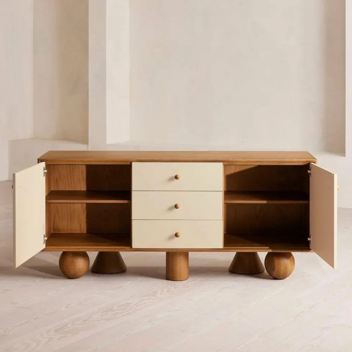 Marcel Oak Wood Cabinet & Sideboard 5