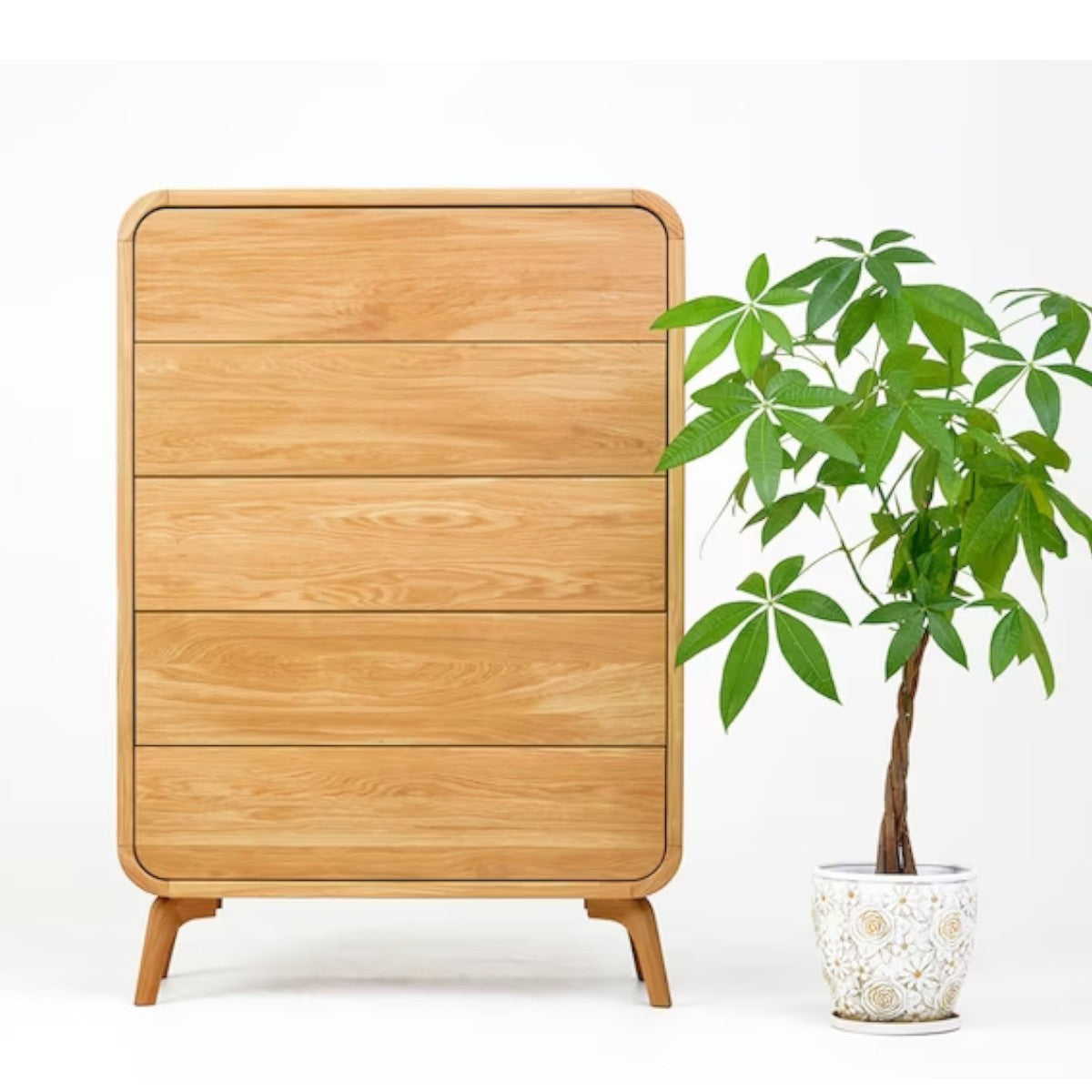 Marcela Oak Wood Chest of Drawers 1