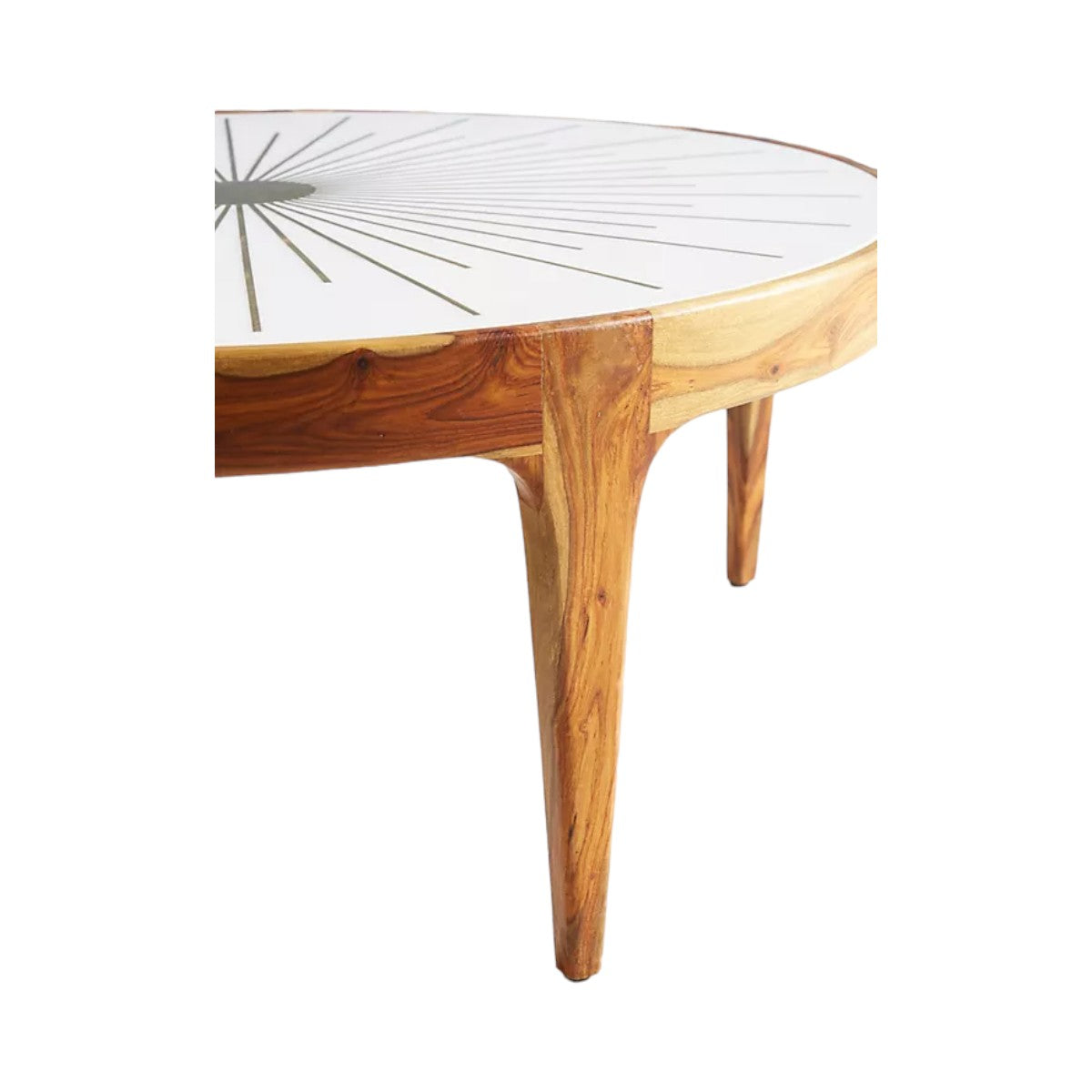 Maren Brass Starburst Round Coffee Table 4