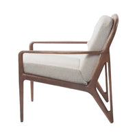 Marnina Walnut Wood Lounge Chair 2