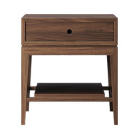 Melania Walnut Wood Nightstand