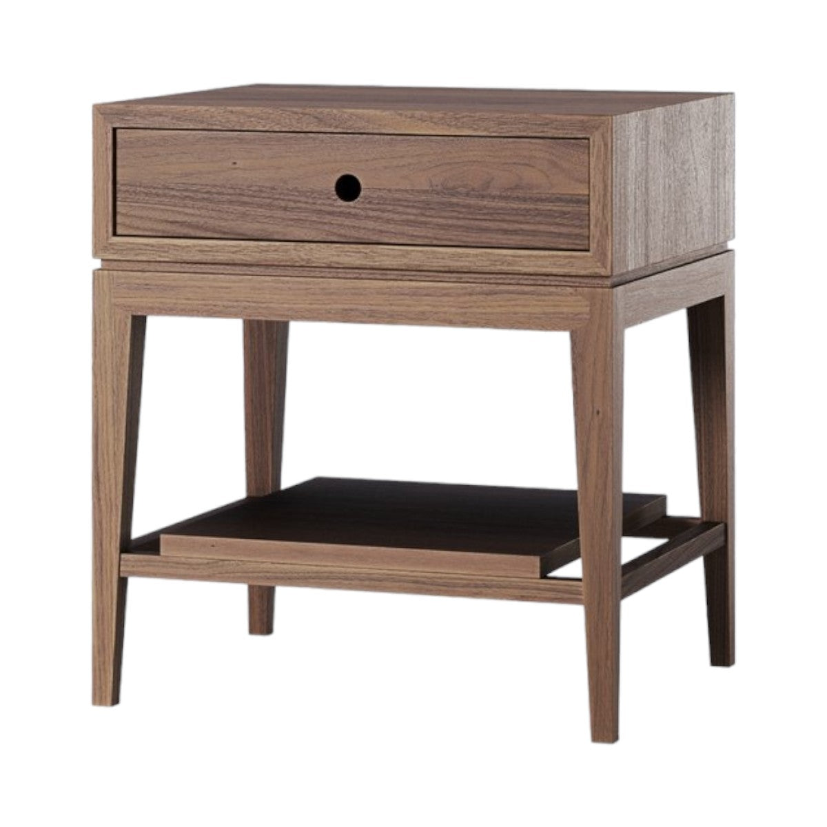 Melania Walnut Wood Nightstand