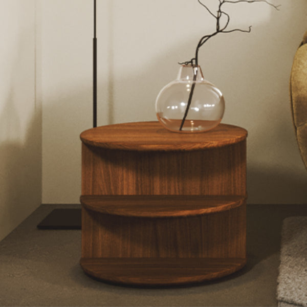 Melanio Walnut Wood Bedside 1