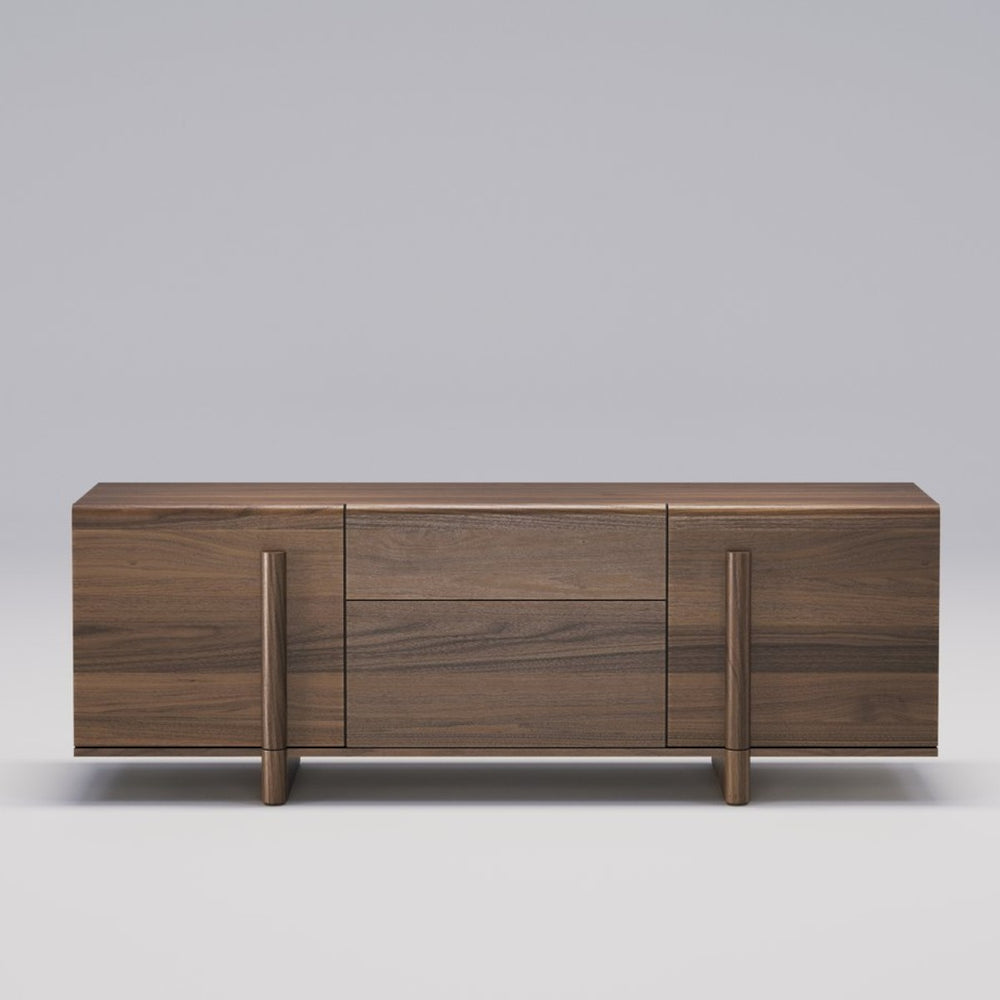 Melanion Walnut Wood TV Unit Cabinet & Sideboard – Nismaaya Decor