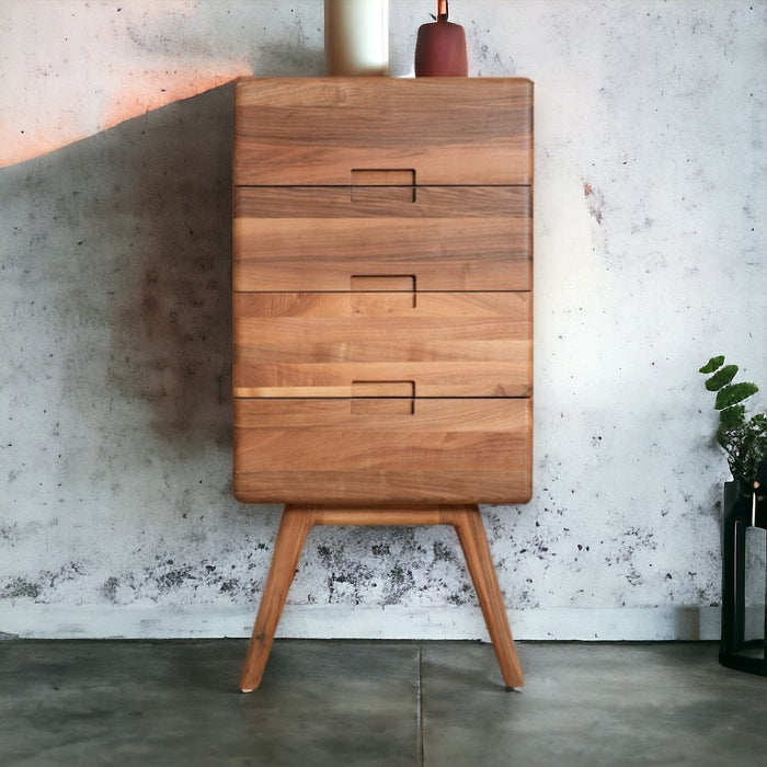 Nevio Walnut Wood Chest of Drawers 1