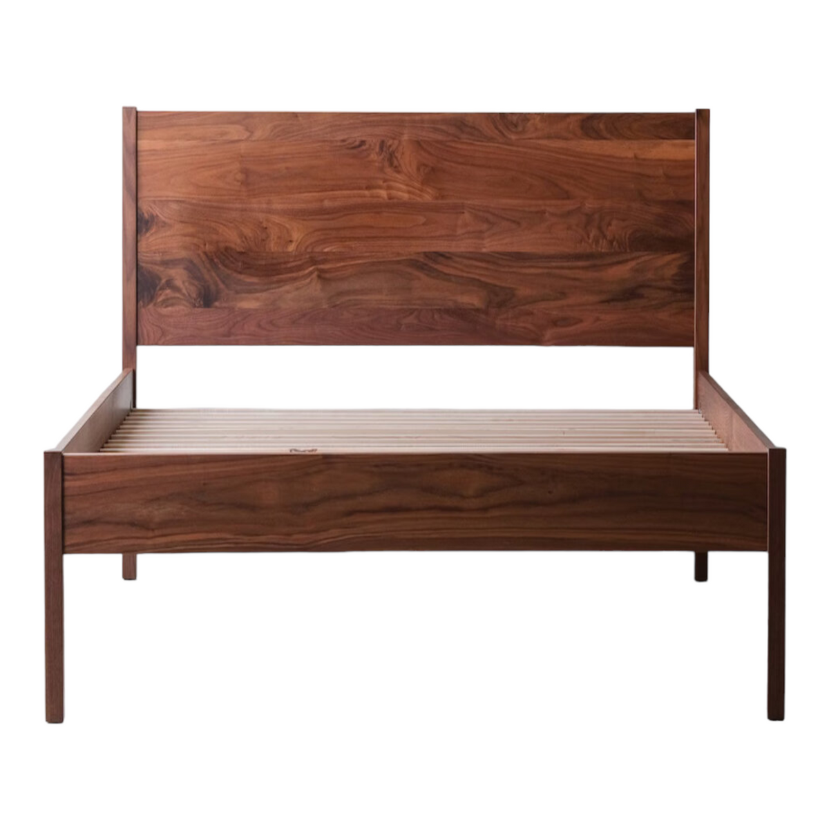 Ahti Walnut Wood King Size Bed 1