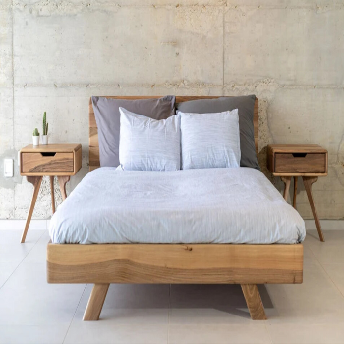 Aico Oak Wood Bed