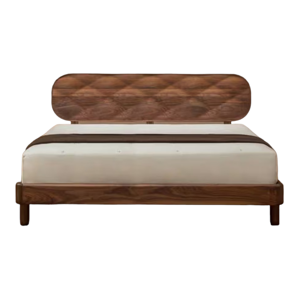 Aase Walnut Wood Bed