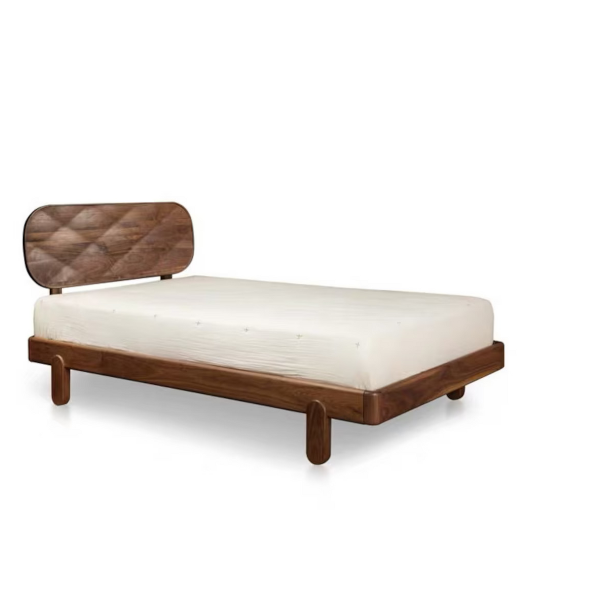 Aase Walnut Wood Bed