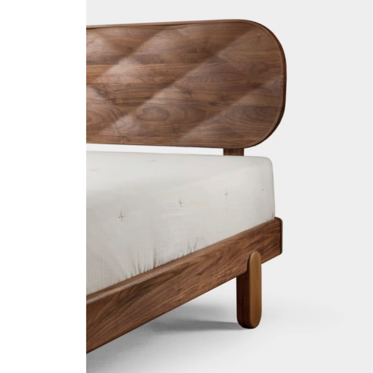 Aase Walnut Wood Bed