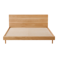 Aasiya Oak Wood Bed