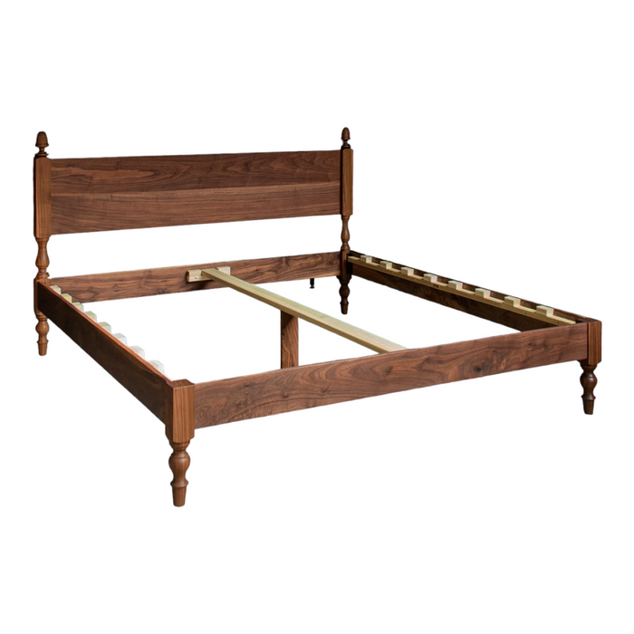 Acelynn Walnut Wood Bed