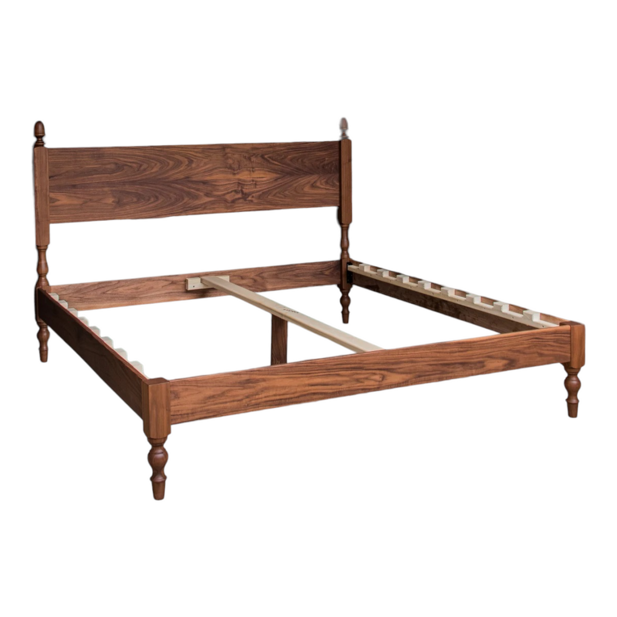 Acelynn Walnut Wood Bed