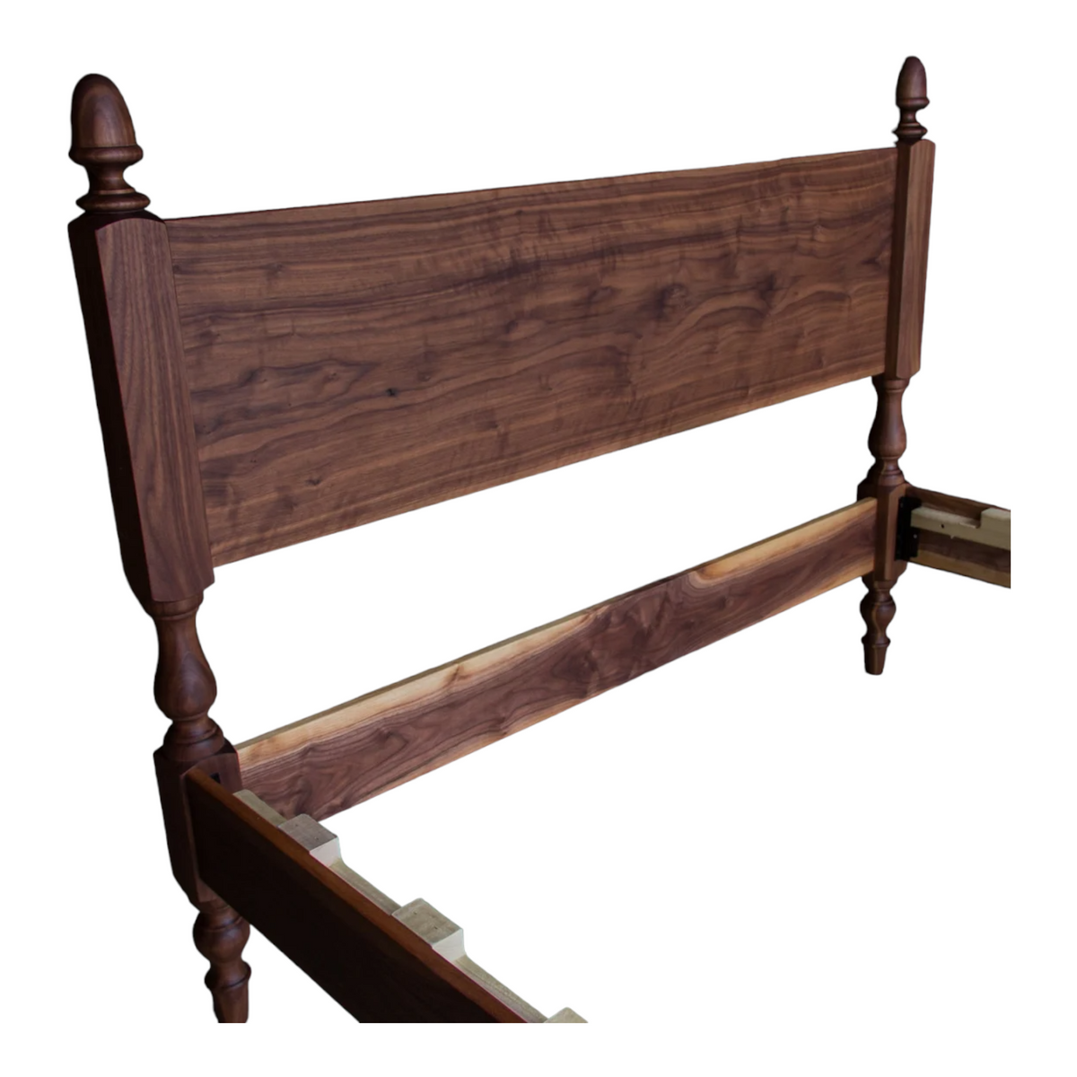 Acelynn Walnut Wood Bed