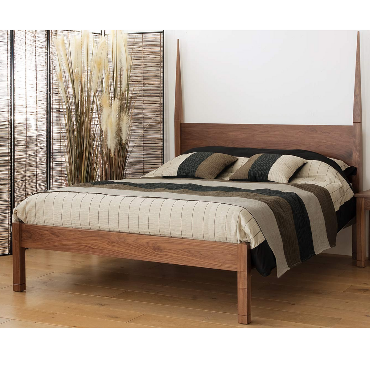 Adam Walnut Wood Bed