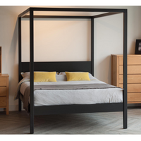 Aico Oak Wood Poster Bed