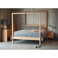 Aida Oak Wood Poster Bed