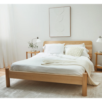 Aika White Oak Wood Bed