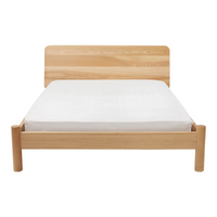 Aika White Oak Wood Bed