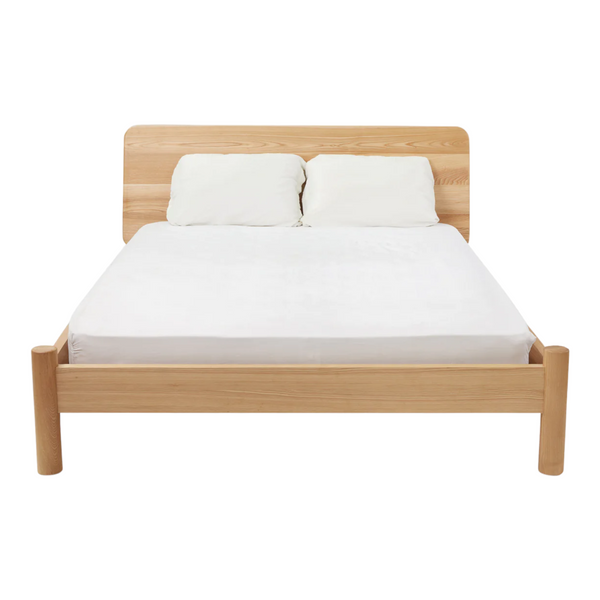 Aika White Oak Wood Bed