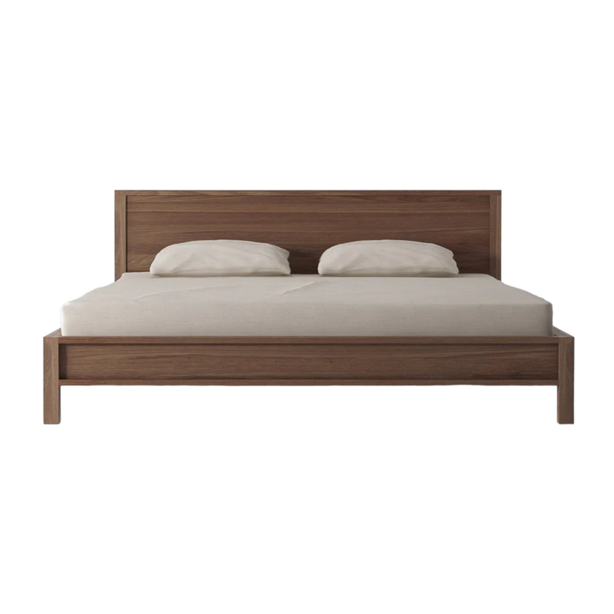 Ailis Walnut Wood Bed