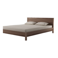 Ailis Walnut Wood Bed