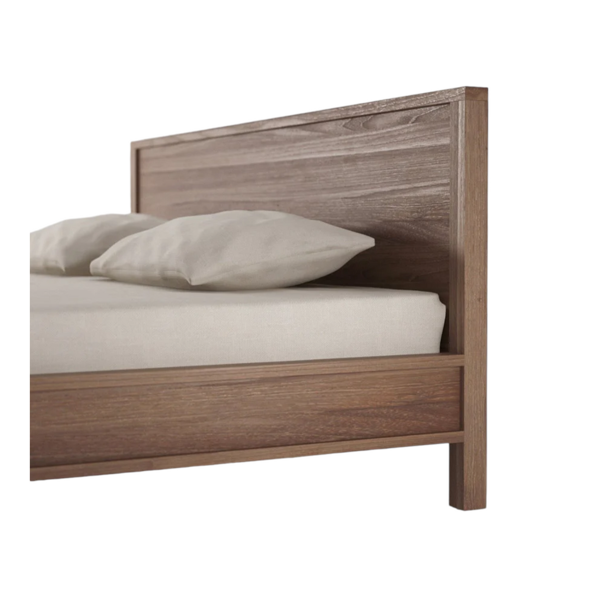 Ailis Walnut Wood Bed