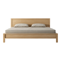 Ailis White Oak Wood Bed