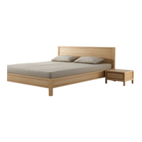 Ailis White Oak Wood Bed